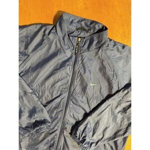 Vintage Nike Windbreaker Jacket Blue Y2K Full Zip Lined Running Mens 2XL